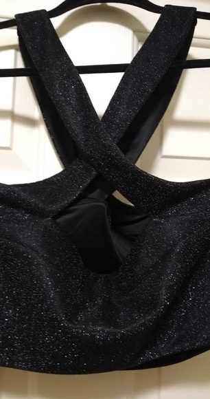 NWOT Sparkle, Criss-Cross Crop Top Racerback Tank - Picture 11 of 11